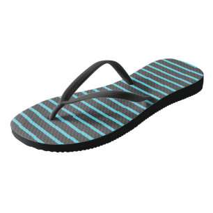 Graue und blaue Streifen Flip Flops