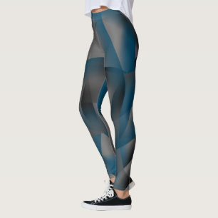 Graue und blaue Streifen, mit Gradiententeilen Leggings