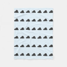 Graue und blaue Wolken-Fleece-Decke