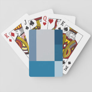 Graue und Blues-Farbblock Spielkarten