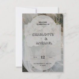 Graue und braune elegante Einladung zur Hochzeit