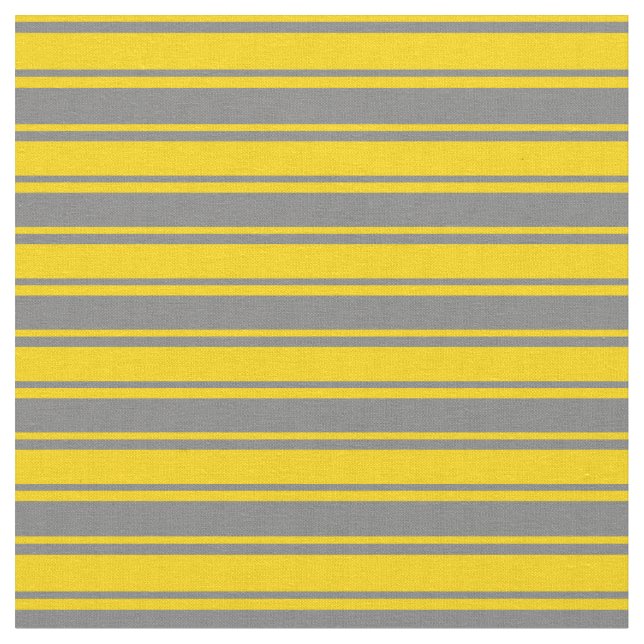 Graue und gelbe farbige Linien Stoff (Nahaufnahme)