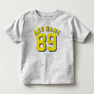 Graue und gelbe Kleinkinder   Sports Jersey Design Kleinkind T-shirt
