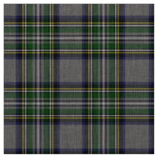 Graue und gelbe Tartan Kariert Stoff