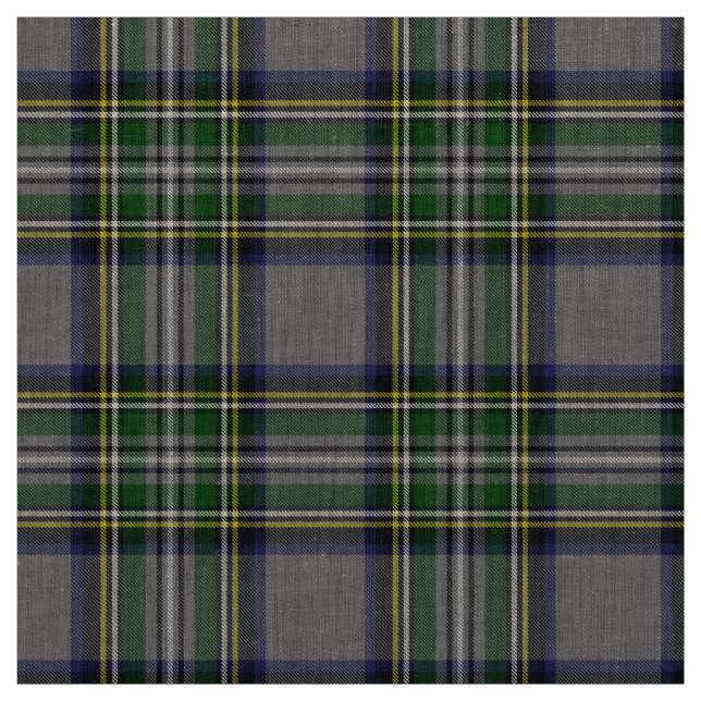 Graue und gelbe Tartan Kariert Stoff (Muster)