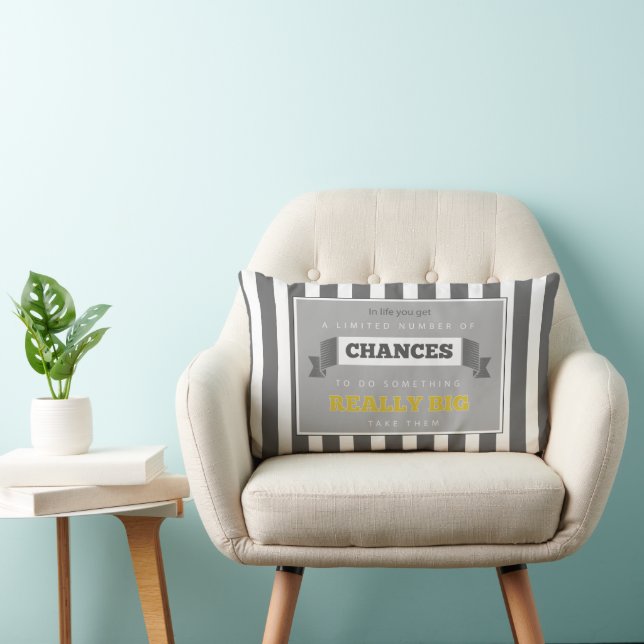 Graue und gelbe Vintage moderne Inspirationsquelle Lendenkissen (Stuhl )