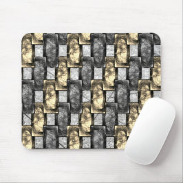 Graue und goldene Färbung, rechteckige Schnitzerei Mousepad