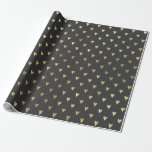 Graue und goldene Vintage Herzdoodle Geschenkpapier<br><div class="desc">Graue und goldene Paris Vintage Herzdoodles,  die Papier umwickeln.</div>