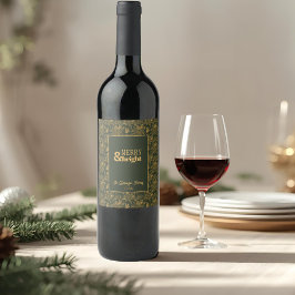 Graue und helle grüne Imitate Gold Weinetikett