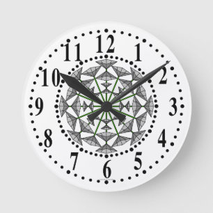 Graue und hellgraue 149-Wall-Uhr Runde Wanduhr