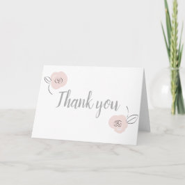 Graue und hellrosa Blume Karte