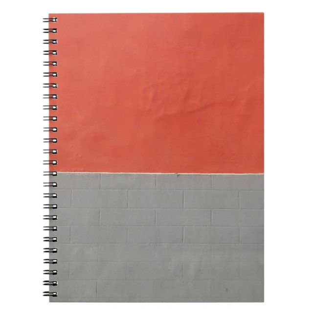 Graue und orangefarbene Wand Notizblock (Vorderseite)
