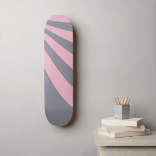 Graue und rosa Welle Skateboard