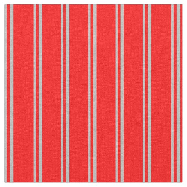 Graue und rote Streifen Stoff (Nahaufnahme)