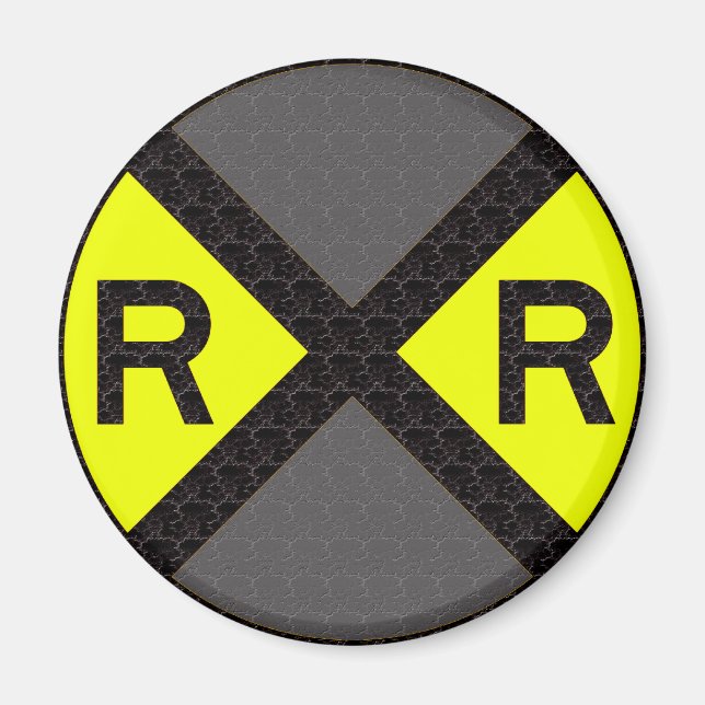 Graue und schwarze Bahnübergänge Magnet (Vorne)