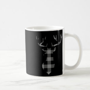 Graue und schwarze Buffalo Karierte Flannel Weihna Kaffeetasse
