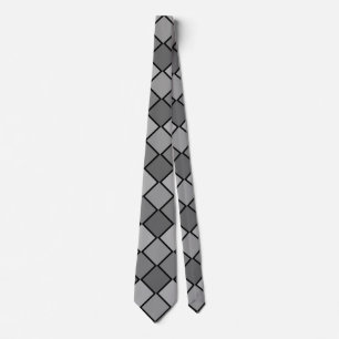 Graue und schwarze Checked Necktie Krawatte