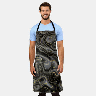 Graue und schwarze Goldmarmor-Schürze Schürze