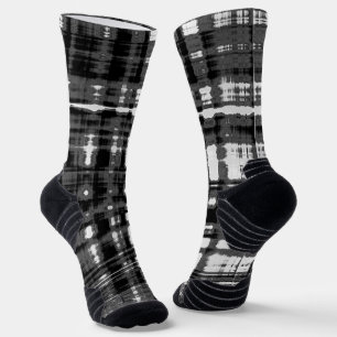 Graue und schwarze Karierte Gegenwart Socken