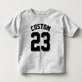 Graue und schwarze Kleinkind | Sports Jersey T-shirt