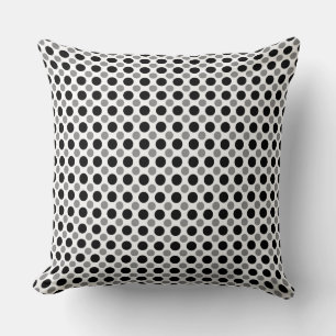 Graue und schwarze Polka Dots Kissen