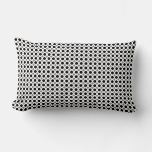 Graue und schwarze Polka Dots Lendenkissen