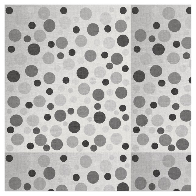 Graue und schwarze Polka-Punkte, Stoffe (Nahaufnahme)