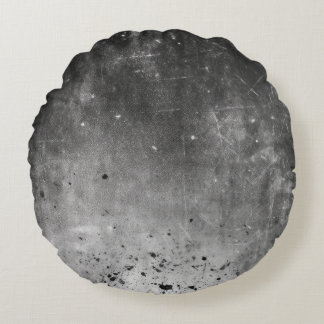 Graue und schwarze Struktur mit Distressed-Effekt Rundes Kissen