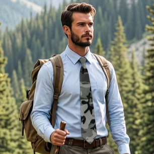 Graue und schwarze Tarn-Halstücher Krawatte