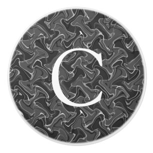 Graue und schwarze urbane Schlafzimmer-Dekorations Keramikknauf