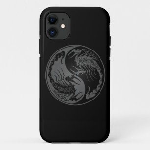 Graue und schwarze Yin Yang Skorpione iPhone 11 Hülle