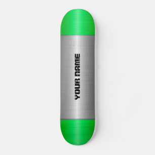Graue und silberne Edelstahlmetalle Skateboard