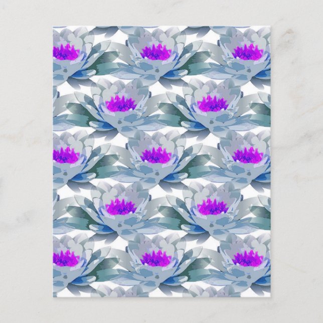 Graue und violette Blumenmuster (Vorderseite)