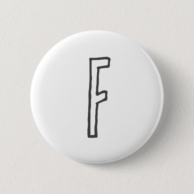 Graue und weiße Anfangsbuchstaben Mit Monogramm Sc Button (Vorderseite)