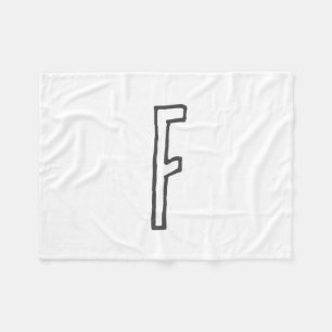 Graue und weiße Anfangsbuchstaben Mit Monogramm Sc Fleecedecke