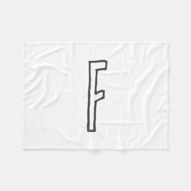 Graue und weiße Anfangsbuchstaben Mit Monogramm Sc Fleecedecke (Vorderseite (Horizontal))