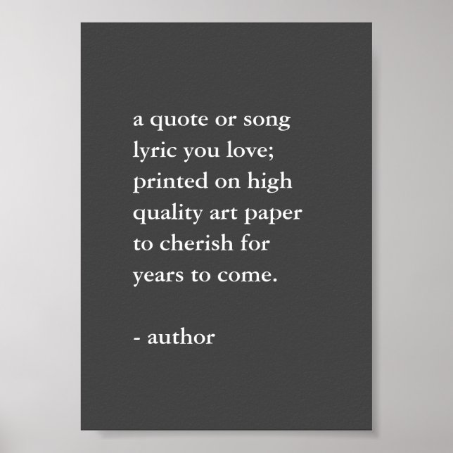 Graue und weiße Auswahl - Druck Poster (Vorne)