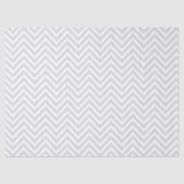 Graue und weiße Chevron-Seidenpapier Seidenpapier (Vorderseite)