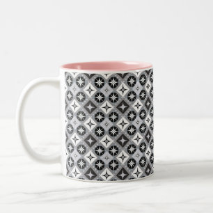 Graue und weiße Designs Zweifarbige Tasse