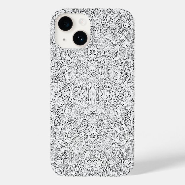 Graue und weiße Formen Muster iPhone 14 Fall Case-Mate iPhone Hülle (Rückseite)