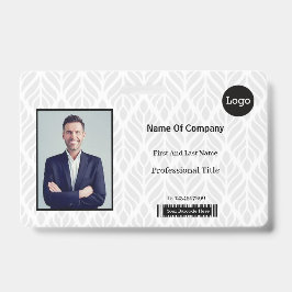 Graue und weiße Foto-ID Ausweis