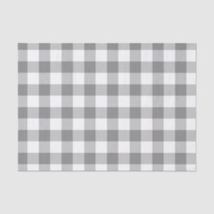 Graue und weiße Gingham-Karo-Muster Seidenpapier