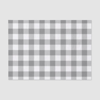 Graue und weiße Gingham-Karo-Muster Seidenpapier