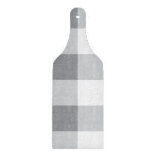 Graue und weiße Gingham-Muster Schneidebrett