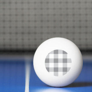 Graue und weiße Gingham-Muster Tischtennisball