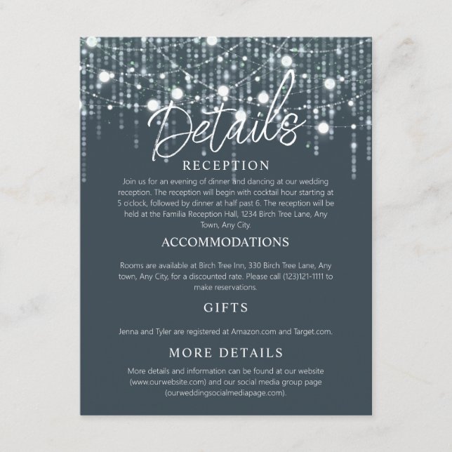 Graue und weiße hangfarbene Leuchtenkarte Begleitkarte (Vorderseite)