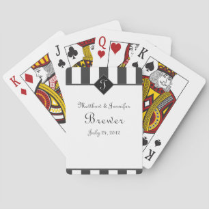 Graue und weiße Hochzeitsgeschenke, Gefallen & Mem Spielkarten
