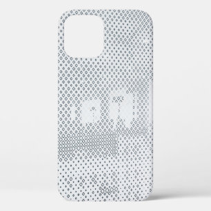 Graue und weiße, karierte Spinnstoffe Case-Mate iPhone Hülle