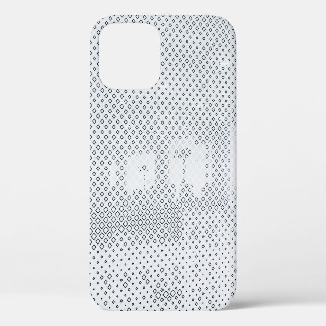 Graue und weiße, karierte Spinnstoffe Case-Mate iPhone Hülle (Rückseite)