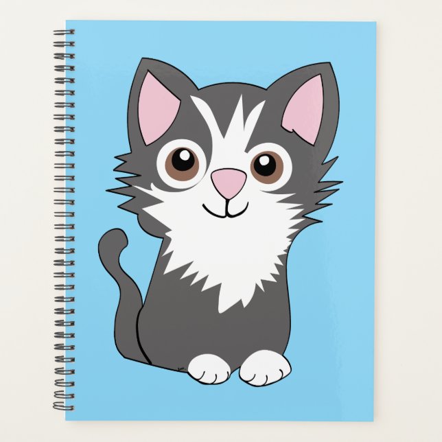 Graue und weiße Katze Planer (Vorderseite)